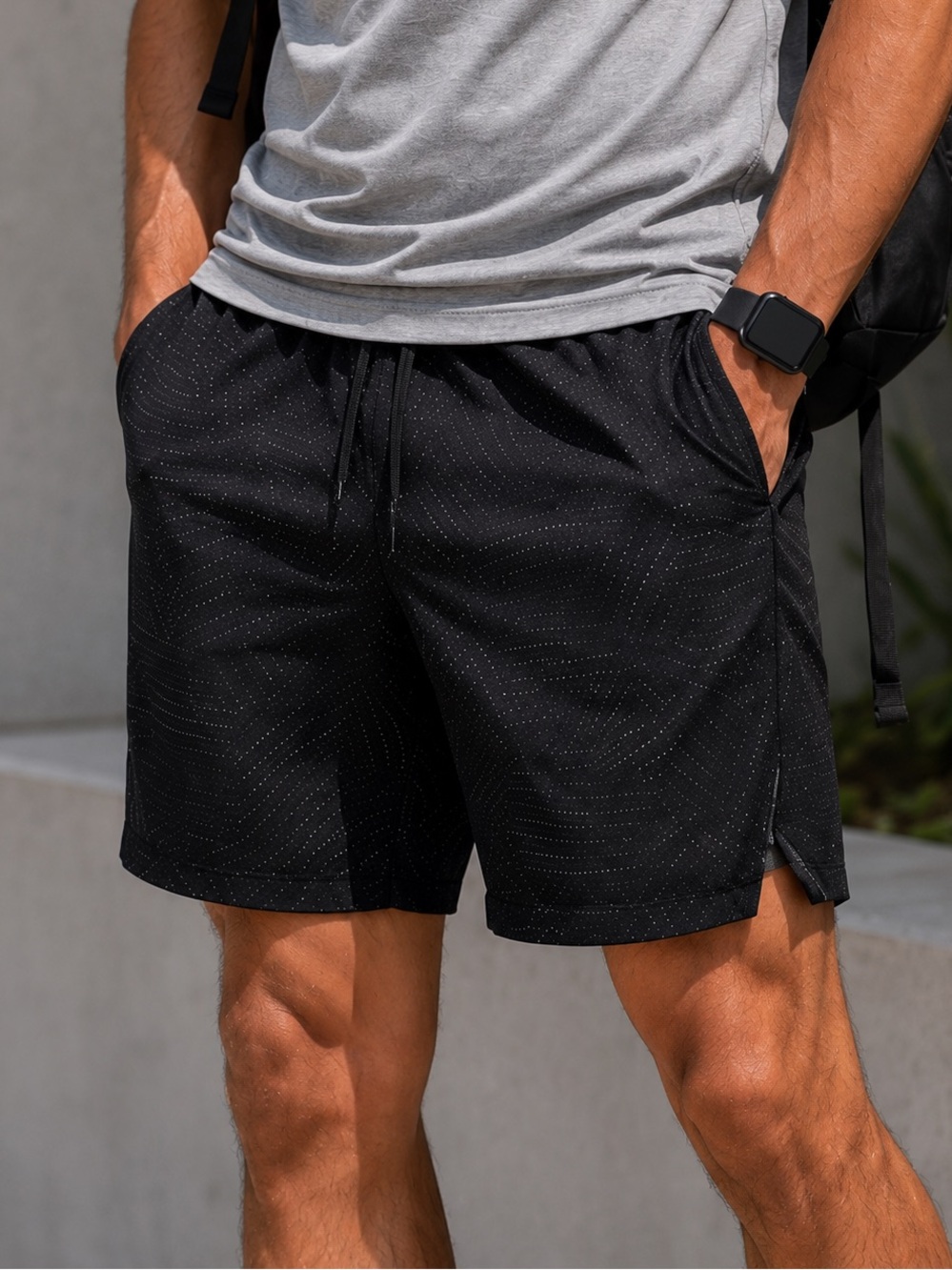 CHAMPION Men’s Performance Shorts S Black Stretch Athletic Training 9” Inseam
